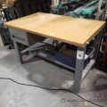 Industrial Work Bench With Drawer & Bottom Shelf, 48" x 30"